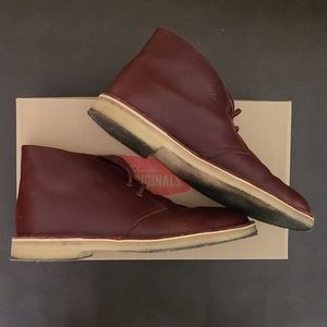 Clarks Desert Boots Oxblood size 10